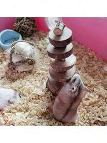 1 pieza Accesorio colgante para morder de mascotas pequeñas, adorno para masticar y recortar dientes, alivio del aburrimiento y la ansiedad por roer, suministro para jaula de hámster, conejo, chinchilla, ardilla y cobaya, decoración colgante de rodajas apiladas, regalo ideal para cumpleaños de mascotas, Navidad, Halloween y Día de Acción de Gracias - A - Ver 4