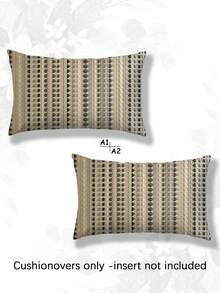 2pcs, Multi-Color Striped, Minimalist Line Pillowcase, Zipper Closure, Machine Washable, All-Season Decorative Pillowcase, Home Decor, Sofa Decorative Cushion Cover, Suitable For Bedroom, Living Room, Sofa, Car, Table And Chair Cushion (Pillow Insert Not Included) - Multicolor - View 6