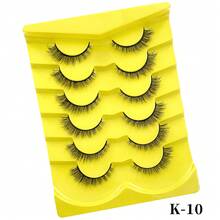 ENCHUW 6 Pares de Cílios Postiços de Tira Completa Volumosos, Fofos, com Aparência Natural e Macios para Uso Diário, Cílios de Tira, Cílios, Cílios Postiços - Preto - Visão 12