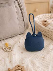 1pc Cartoon Cat Silicone Pacifier Cover, Portable Baby Pacifier Lanyard Storage Box, Suitable For Diaper Bag, Stroller, Crib And Travel - Cartoon Cat Design - View 16