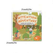Attention Exploration Focus Training Activity Book, Focus And Observation Brain Games, Visual Search, Mazes, Logic Puzzles And Thinking Challenges, Colorful Illustrated Pages, Multiple Themes And Difficulty Levels - Attention Adventure - View 2