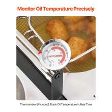 Outdoor Propane Deep Fryer, Dual-Tank 16QTx2 Large Capacity Commercial Fryer, Stainless Steel Fish Cooker With 3 Basket, Thermometer, Floor Standing Fryers For Catering Event Camping, 50,000 BTU - 16QTx2 - View 6