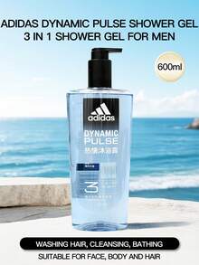 Adidas 3合1男士沐浴露 - 運動後舒緩/清涼/活力 250ml/600ml - 熱情600ml - 查看 1