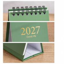 2027 Foil Stamping Mini Desktop Calendar - 1pc English Version, Simple Portable Design, Office And School Supplies For Daily Schedule Planning And Desk Decoration - Single Piece - View 6