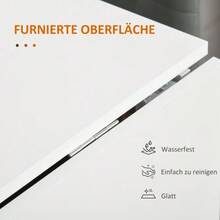 Folding Table, Mobile Dining Table With Drop-Leaf Top And Wheels, Versatile Side Table For Kitchen And Dining Room, White. - 白色 - 查看 6