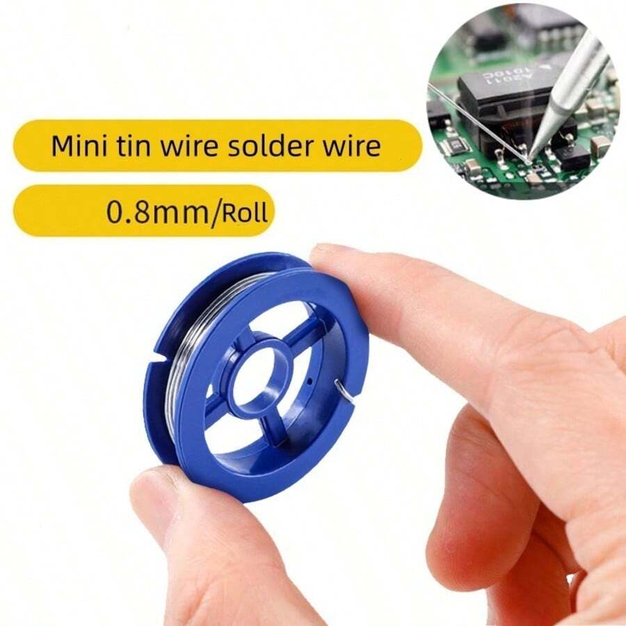 Solder Wire Mini Roll Household Industry Solder Wire High Purity No Washing Required Solder Wire Welding Assistant Electric Soldering Iron For Mobile Phone Computer Motherboard Electrical Maintenance - A - View 1
