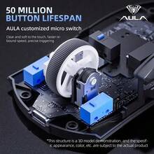 AULA SC380 Pro Gaming Mouse, Wireless & Bluetooth, Lightweight Design, Triple-Mode Connection, RGB Magnetic Charging Dock Bundle, 12000 DPI, Ergonomic Grip, Ideal For Gaming, Home And Office Use, Multi-Device Compatible, Long Battery Life - View 9