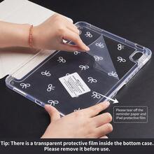 Cute Y-Fold Tablet Case With Pencil Holder For IPad Air 8 (M4) 11" 13" 2026 11th (A16) Air 11 M3 M2 Pro 11 M4 M5 7th 8th 9th 10.2" 10th 10.9 Air 4 Air 5 Corner Guard Design - Beige Bow - View 8
