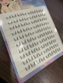 80pcs Lower Lash Girl Group False Eyelashes B Curl Segmented Realistic Korean Style Slouchy Eyelashes Natural Single Cluster For Beginners - B - View 8