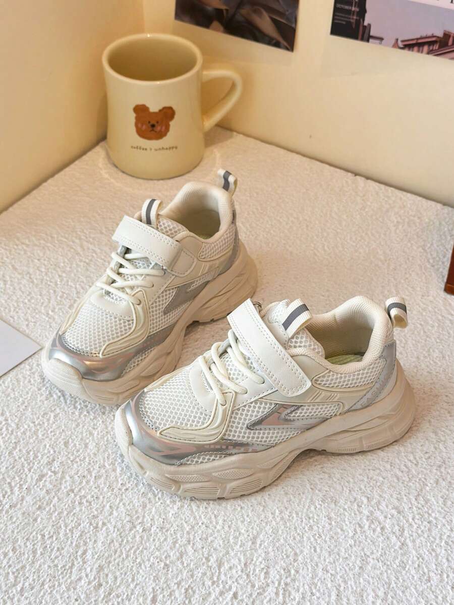 1 Pair Girls' Mesh Breathable Sports Shoes, Casual Soft Elastic Thick ...
