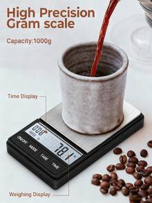 【熱銷禮品】精密便攜式電子秤，1000g容量，LCD高解析度顯示，高精度稱重適用於珠寶與，附計時功能，多單位轉換，電池供電（不含電池） - 珠寶秤 - 查看 4