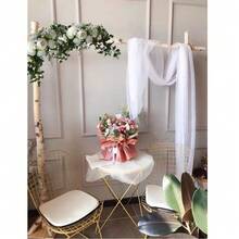 Grappe de fleurs artificielles avec feuilles d'eucalyptus vertes, guirlande d'arche florale factice, décoration de mariage, arrangement floral de table, convient pour la porte d'entrée, le mur de la maison, l'extérieur, la boutique, le style ferme, le fond de photographie, la décoration de fête, 4 couleurs rose blanc orange bleu, décor de vacances, clôture de jardin, célébration, cadeau - 1 pièce - Voir 8