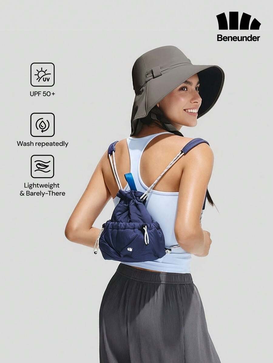BENEUNDER 女款遮光防紫外線遮陽帽,側面防曬設計 – 型號 BM024 - 灰色 - 查看 1