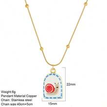 1pc Stainless Steel Chain Star Pendant Necklace, Sun Moon Star Oil Drop Exquisite Pendant Necklace, Flower Pattern Charm, Women's Fashion Jewelry, Vacation Accessory - Multicolor - View 24