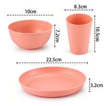 Plastic Plates And Bowls Set Camping Plates Unbreakable Party Dinner Set - Color - View 2