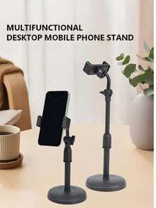 Adjustable Height Desktop Phone Stand -- 360° Rotation, Foldable, Portable Tabletop Phone Holder, Suitable For Study, Library, Airplane, Bedroom, Live Streaming Stand, Video Phone Stand, Gift - Multiple Styles - View 6