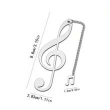 Elegant Stainless Steel Musical Note Bookmark Gift For Music Lovers, Book Lovers, Graduation, Valentine's Day, Christmas, Birthday, Anniversary - A - View 7