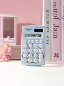 tonxiyuemu 1pc Mini 8-Digit Calculator, Compact & Portable, Round Buttons, Clear Digit Printing, 4 Color Options, Suitable For School, Classroom, Travel Gift, Back To School - Single Piece - View 19