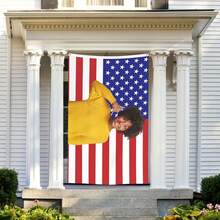 1pc Customized American Flag - Add Your Own Image And Text - Face Cutout - Suitable For Birthday, Wedding, Party, Father's Day, Mother's Day, Valentine's Day, Home Decor - Also Available For Customized Tapestry, Garden Flag, Customized Flag - Classic American Flag - View 8