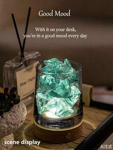 Natural Crystal Crushed Stone Aromatherapy Stone, Raw Mineral Crystal Diffuser Stone, Mineral Decorative Ornament, Symbolizing Good Luck And Health, Suitable For Daily Wear And Gifting - Apricot - View 2
