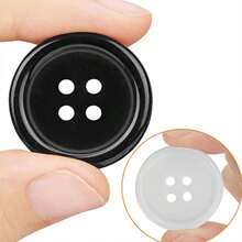 MIBORIL 50pcs/10mm Diameter Colorful Thin Rim Round Resin Buttons, Suitable For Various Clothing Repair Buttons, Sewing Buttons, 4-Hole Hand-Sewn Buttons, DIY Buttons - Buttons - View 1
