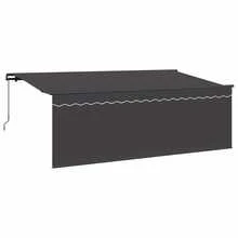 vidaXL Store banne rétractable anthracite, 350 x 200 cm. Pour plus de détails, veuillez consulter la suite. Ce produit convient aux balcons, jardins, abords de piscine et peut également servir d'élément décoratif pour votre maison. - Multicolore - Voir 3