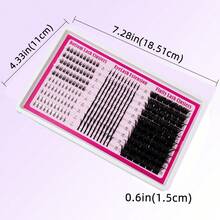LIMEIKAI 10Rows Lash Clusters Spikes Eyelash Extensions Spiky Lashes Extension Thick Individual Cluster Lashes With Spikes&Bottom Lashes - D - View 3