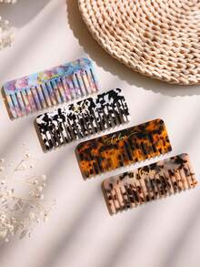 Bridesmaid Hair Comb Personalized, Engraved Acetate Hair Comb, Wedding Gift For Her - Multicolor - View 4