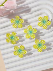 22/5 pezzi Fermagli per capelli floreali multicolore per ragazze, accessori per capelli, fermagli per la parte posteriore della testa, fermagli laterali, fermagli a coccodrillo per uso quotidiano - Multicolore - View 6