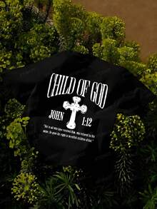 Unisex Short-Sleeved T-Shirt,Black Crew Neck Tee Short Sleeve Displaying Classy Pattern OrnamentCute Design, Y2k,Swag ZXIQ - Black - View 1