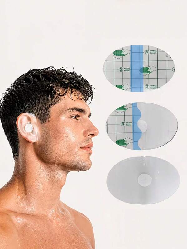 40pcs Invisible Waterproof Transparent PU Film Ear Protection Patches, Universal Household Waterproof Stickers, Ear Protection For Bathing, Surfing, Diving, Swimming And Other Water Sports