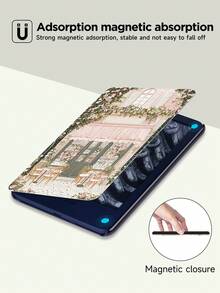 Kingsung 粉色櫻花書店保護殼，相容 Kindle 第10代 2019、Kindle 第11代 2024、Kindle Paperwhite 第12代 2024、Kindle Colorsoft Signature Edition、Clara Colour 2024 (6英吋) 與 Libra Colour 2024 (7英吋) 及其他機型，支援自動喚醒/睡眠，四角防摔，無需擔心摔落 - 彩色 - 查看 4