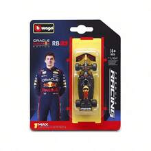 Red Bull 1:64 比例 Bburago F1 合金模擬賽車模型 - 白色公牛/紅牛 RB21 紙卡版，完美收藏品，適合節日生日禮物 - 彩色 - 查看 4