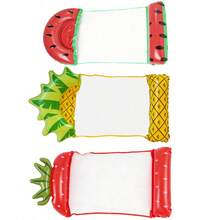1/2/3PCS Fruit Shaped Inflatable Water Hammock Float, Mesh Pool Lounger, Multi-Use Water Lounge For Adults, Watermelon Pineapple Strawberry Floating Raft For Beach Lake Summer Pool Party - Multicolor - View 13