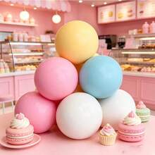 1pc Exquisite Round Ball Squishy, Meticulously Crafted With Smooth Spherical Contour, Polished Surfaces, Matte Frosted Finish, Soft And Plump Touch, Perfect Mud-Like Texture, Deep Compression With Slow And Gentle Rebound, Dense Like Melted Cheese And Ganache - Multicolor - View 1