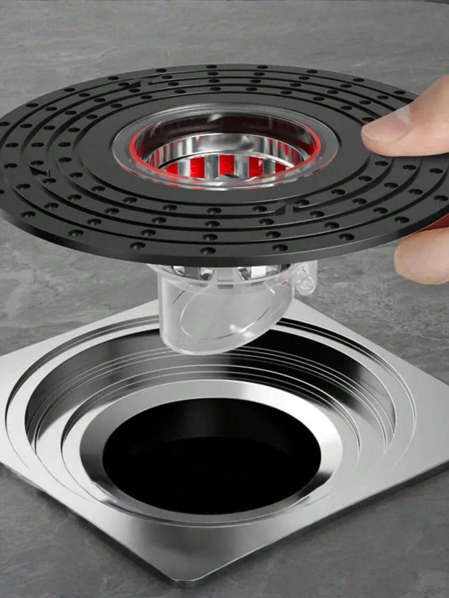 1pc Anti-Odor Bathroom Drain Filter, Easy To Install, Prevents Pipe Clogging And Pest Intrusion, Ensures Smooth Drainage, Suitable For Bathroom, Kitchen, Bathtub, Shower, Sink And Other Drain Holes - Multicolor - View 1