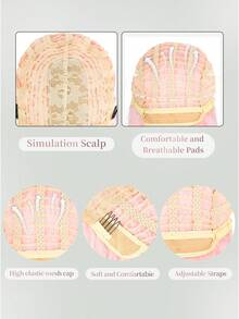 Cabelo Sintético Luminoso de Seda Durante o Dia ou Sob a Luz, Absorve Luz no Escuro ou à Noite, Branco Brilhante, Rosa, Roxo, Azul, Adequado para Mulheres, Natal, Feriado, Uso Diário, Moda, Peruca Sintética Melody, Halloween, Natal, Boate, Bar, Festa - Multicolorido - Visão 11