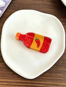 1pc Cute Fun Realistic Food Chili Pepper Bread Hot Dog Claw Clip Creative Versatile Back Of Head Hair Clip Hair Accessory - Multicolor - View 8
