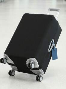 1pc Luggage Dust Cover Trolley Case Protective Cover Solid Color Travel Case Dust Cover Thickened Elastic Trolley Cover Wear Resistant, Luggage Cover - Multicolor - View 8