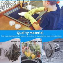 200pcs Replacement Filter Mesh - Fine Mesh Strainer For Kitchen Sink, Drain, Vegetable Washing - Anti-Clogging, Easy To Clean - Suitable For Small Openings, Durable Pipes And Food Preparation Sieve, Kitchen Sink Filter, Practical Kitchen Utensil, Efficient Filtration Fabric - Filter - View 2