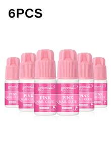 GELPOLISH 6件/3件/2件/1件 強力刷式甲膠，適用於壓克力指甲、甲片和貼片指甲 (8ml)，附指甲锉，用於黏貼假指甲、修補斷裂指甲，壓克力甲膠，指甲黏合劑，指甲膠 - 5ml - 查看 2