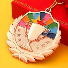 1pc Premium Zinc Alloy Medal - Suitable For Sports And Outdoor Activities, Competitions, Celebrations, Festivals, Team Sports, Outdoor Sports, Various Competition Awards, Sports Gifts - Multicolor - View 6