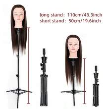 Professional 3-Height Wig Mannequin Head Stand (50/110/160cm), Black - View 3