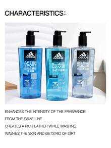 Adidas 3合1男士沐浴露 - 運動後舒緩/清涼/活力 250ml/600ml - 運動後舒緩600ml - 查看 4