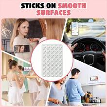 6 pièces Décoration de coque de téléphone en silicone à ventouse multicolore aléatoire, compatible universellement avec toutes les séries de téléphones, avec 40 pièces de tampons adhésifs - Compatible avec Apple, Android, support de ventouse pour coque arrière de téléphone - Multicolore - Voir 3