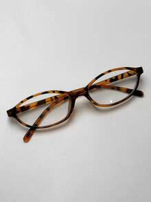 1/2pcs Oval Small Frame Glasses, Unisex - Multicolor - View 7