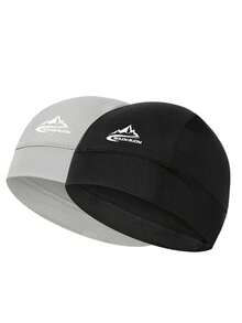 1pc/2pcs Unisex Printed Quick-Dry Breathable Sports Skull Cap, Outdoor Cycling Motorcycle Helmet Liner Headwrap, Suitable For Daily Outings, Riding And Matching - Multicolor - View 7