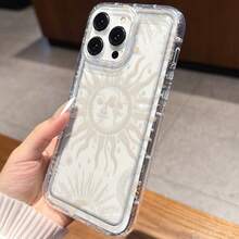 เคสโทรศัพท์แบบเต็มตัวลายดาราศาสตร์ดวงอาทิตย์ ดวงจันทร์ และดวงดาว แบบสร้างสรรค์ วัสดุซอฟต์เชลล์ - โปร่งใส - ดู 5