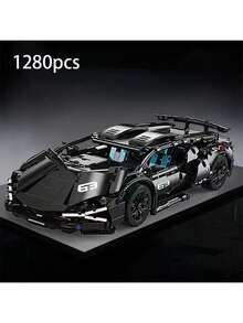 sycvi 1280 Pcs Technical Racing Sports Car Model Building Blocks - Technic Series - Adult Version - 1:14 Scale - Building A Supercar With Building Blocks - General For Adults - Gift - Multicolor - View 9