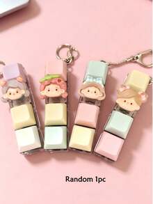 1pc Cute Keyboard Keycap Keychain Stress Relief Fidget Toy, Mechanical Keyboard Switch Tester, Key Ring, Desktop Decoration, Phone Charm, Creative Novelty Anti-Anxiety Bouncy Fidget Toy, Girls Toy, Suitable For Father's Day Gift, Graduation Season Gift, Back To School Small Gift - Multicolor - View 11